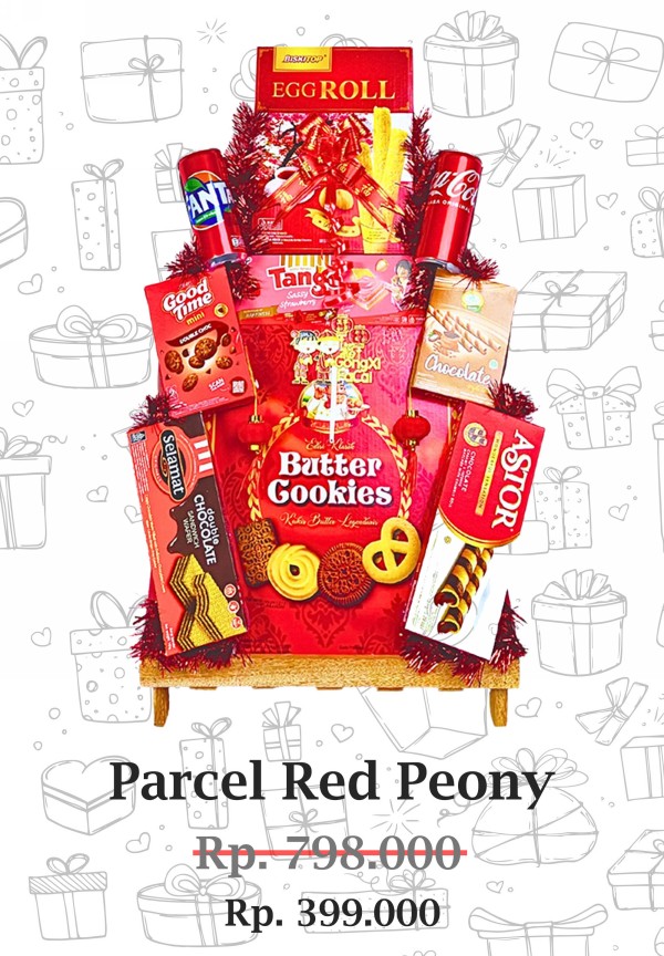 parcel imlek promo 01 - red peony - toko parcel imlek jakarta